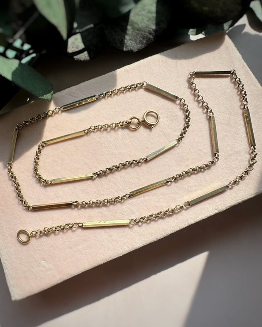 Old Vintage Bar and Double Rolo Link (24")