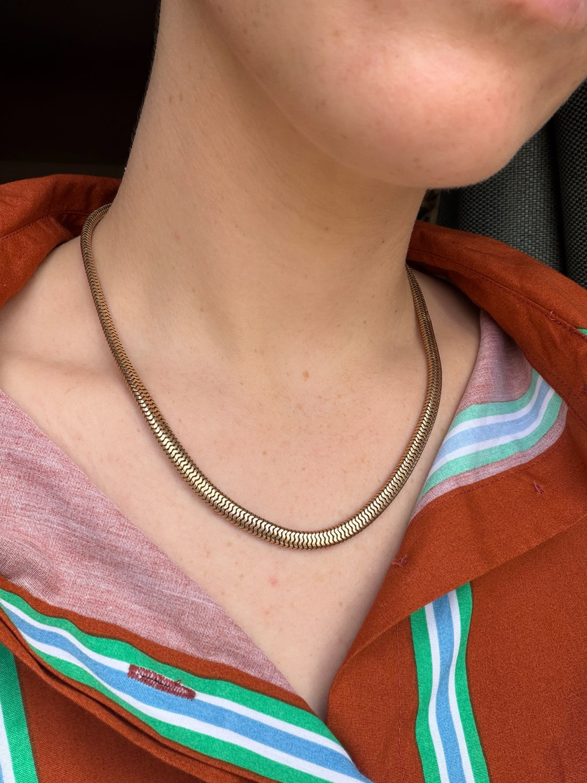 Antique 15ct Tubogas / Snake Chain (18")