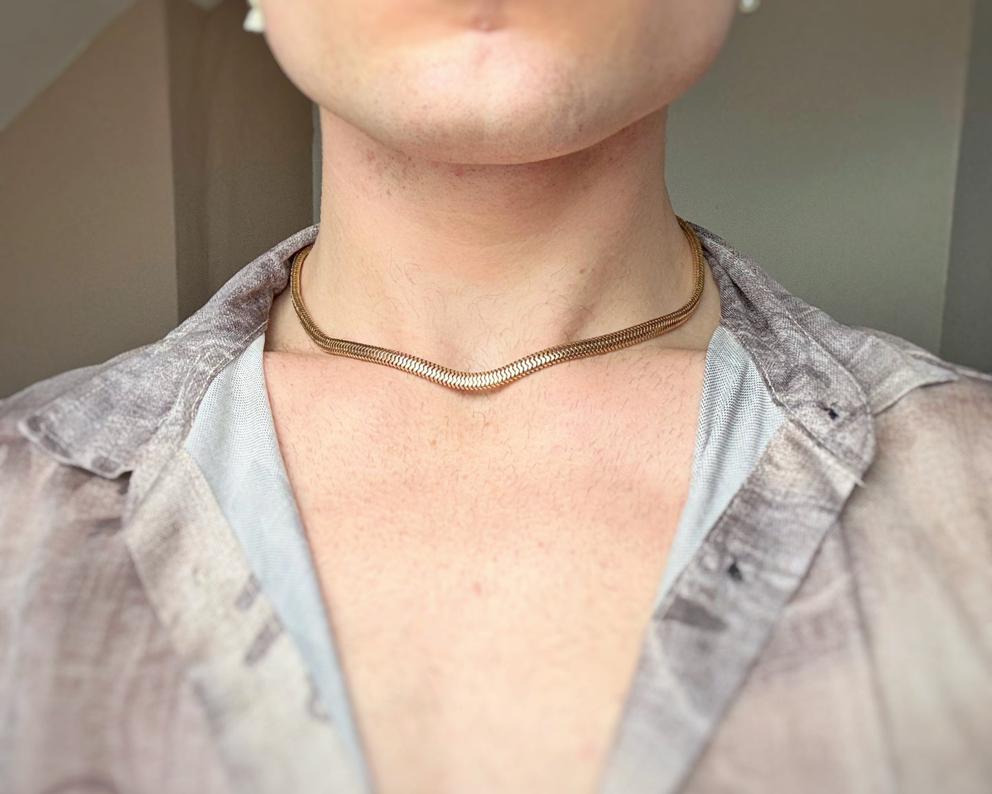Antique 15ct Tubogas / Snake Chain (18")
