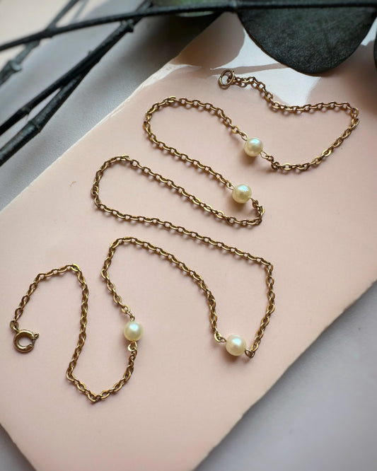 Vintage Classic Cable with Pearl Stations (16.5")