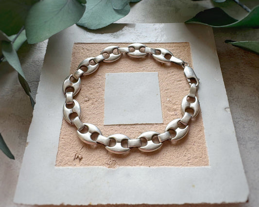 Vintage Solid Puffy Mariner Bracelet (7.5")