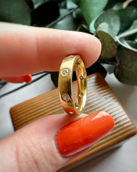 Vintage Satin Chunky Diamond Ring (O | 7.25)