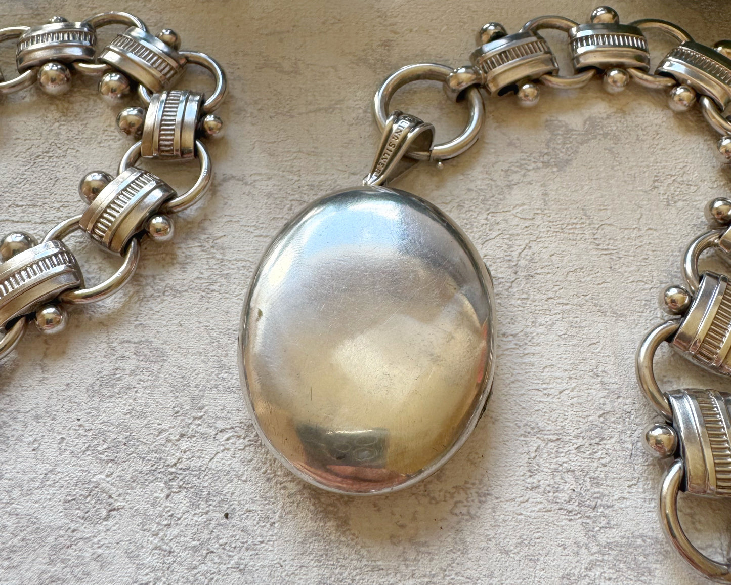 Antique Perfect XL Book Chain with Giant Domed Locket (19")