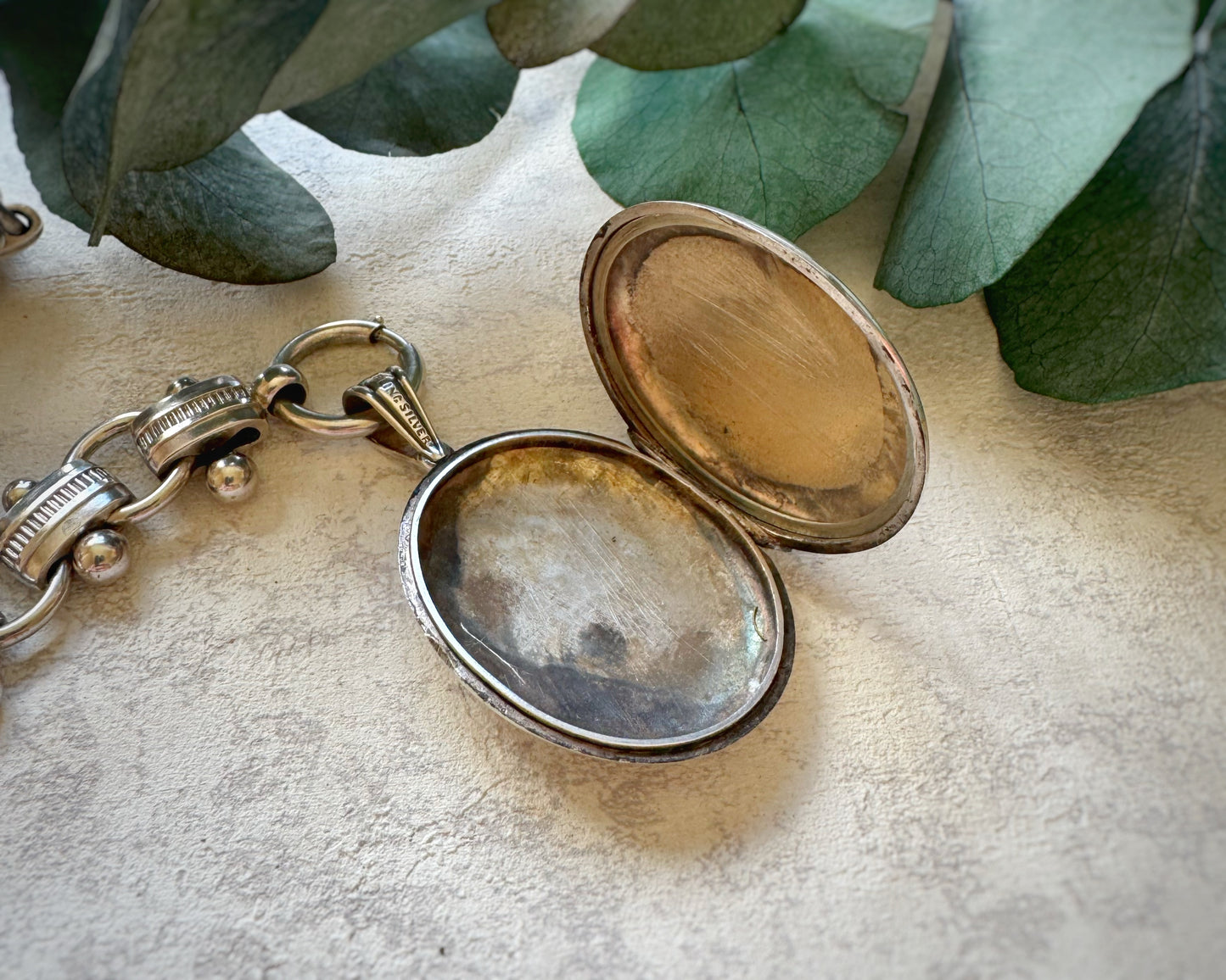 Antique Perfect XL Book Chain with Giant Domed Locket (19")