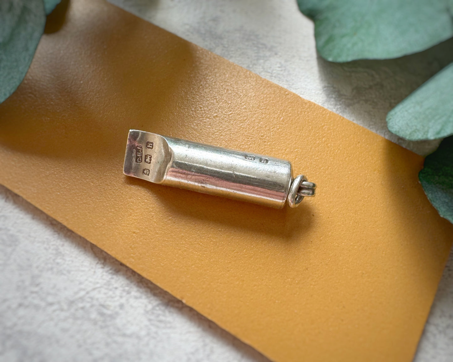 Antique Working Silver Whistle, 1907