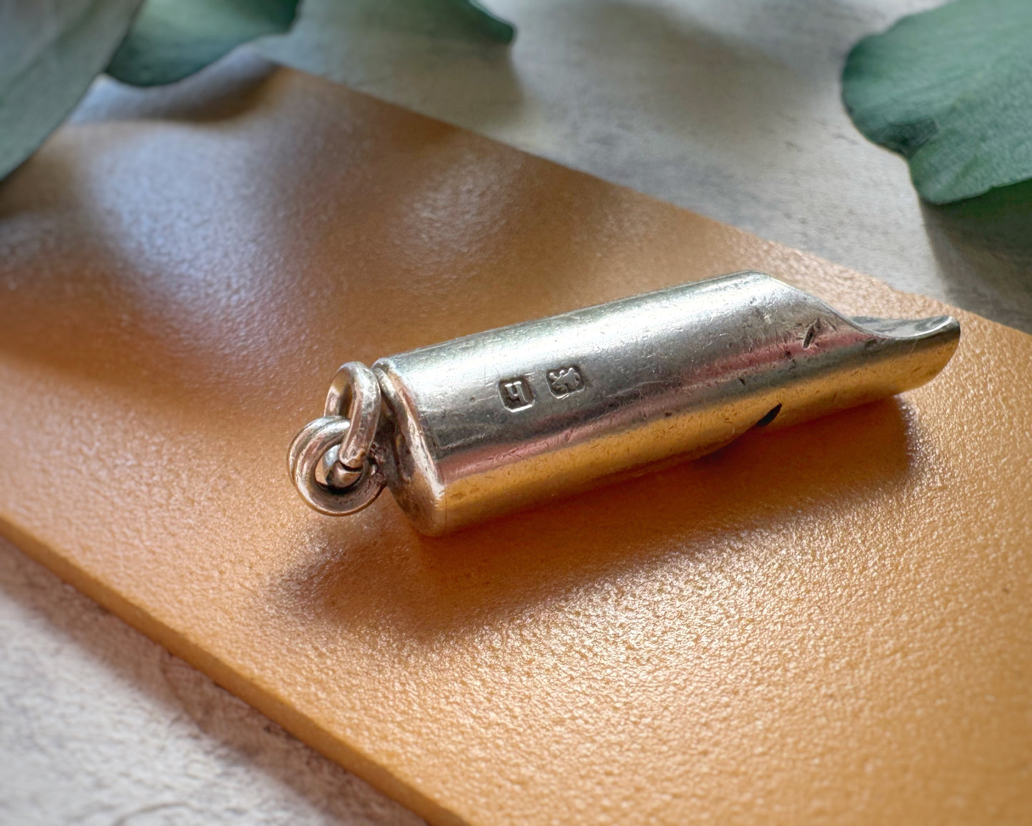 Antique Working Silver Whistle, 1907
