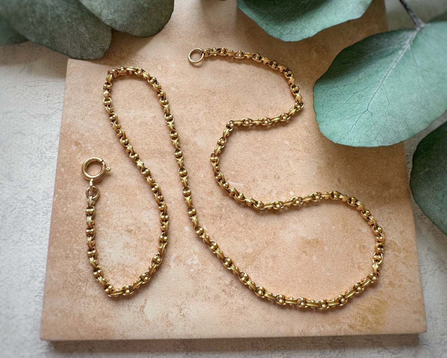 Antique Fancy Mariner & Bobble Chain (17")
