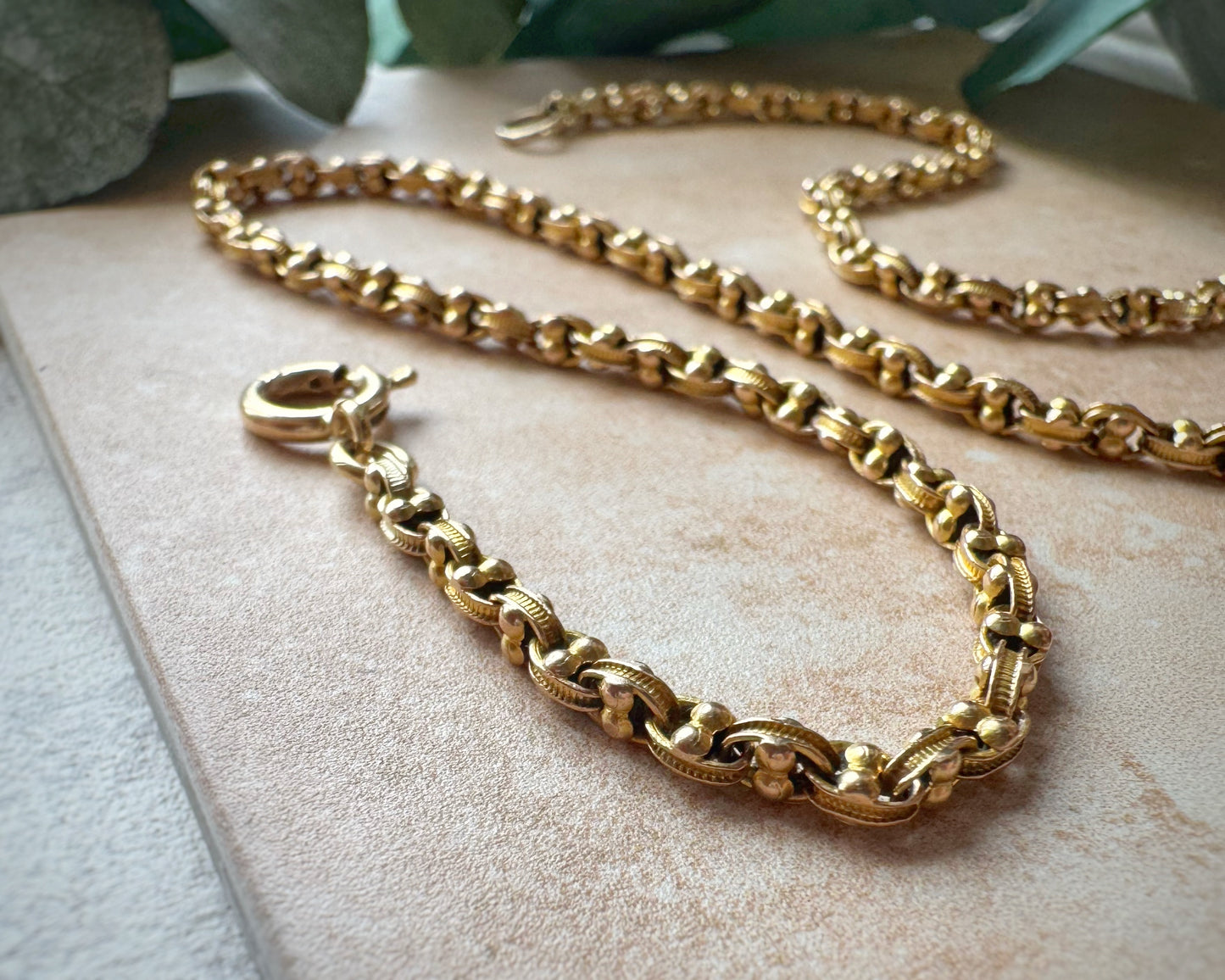Antique Fancy Mariner & Bobble Chain (17")