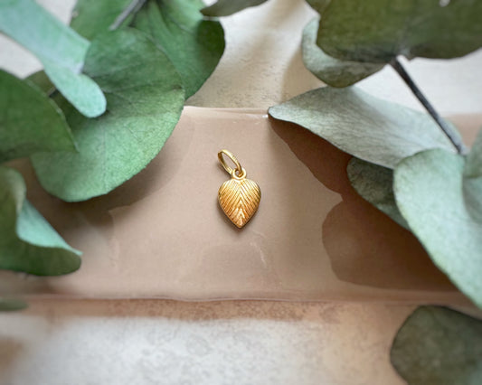 Vintage High-Carat Italian Solid & Textured Puffy Heart