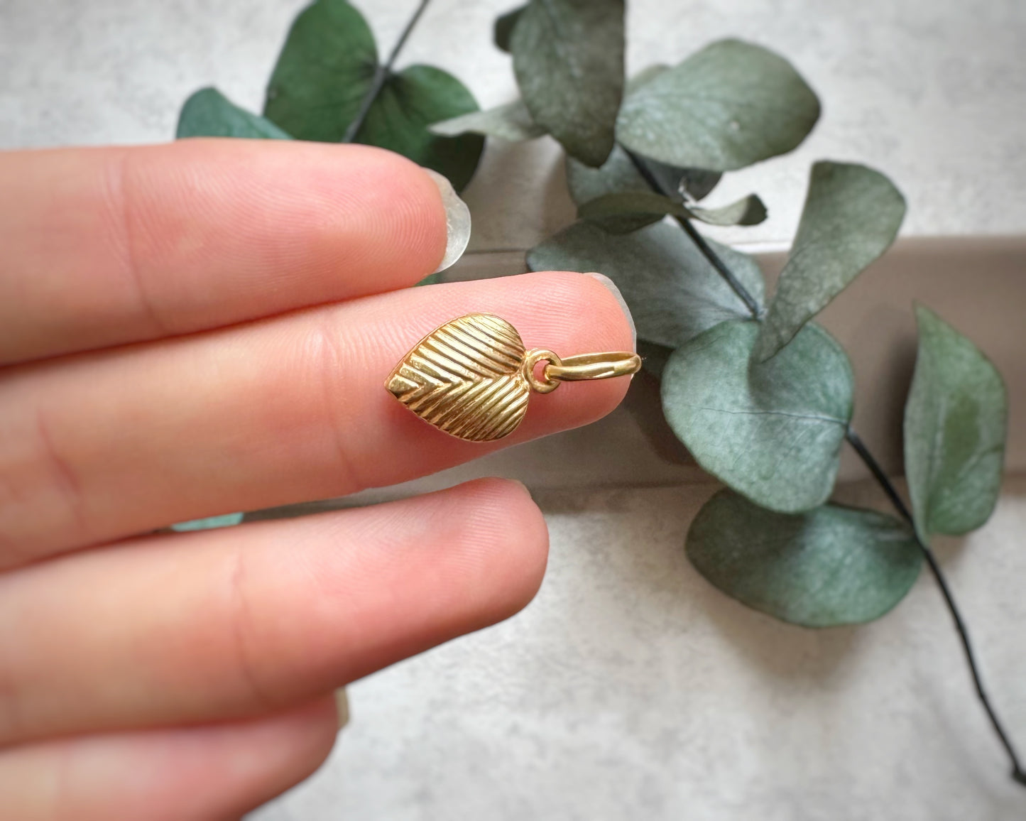 Vintage High-Carat Italian Solid & Textured Puffy Heart