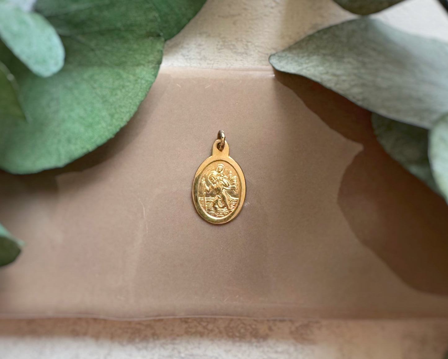 Vintage Oval Mini St Christopher