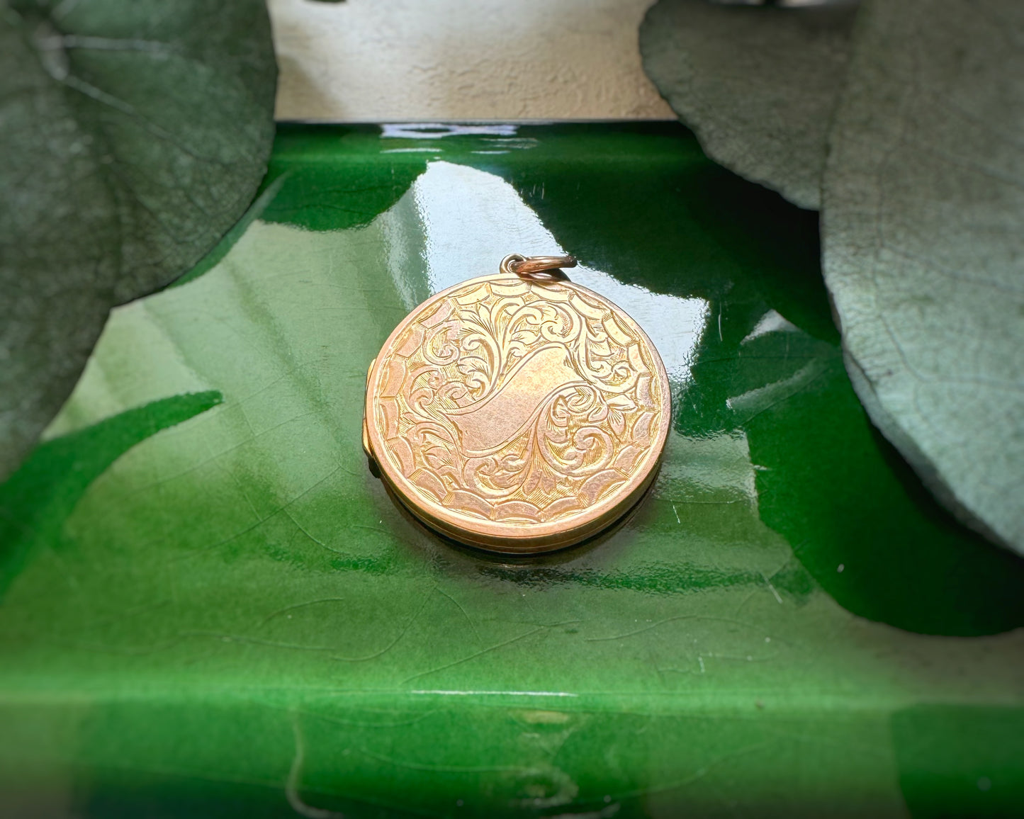 Antique WW1 Engraved Round Locket