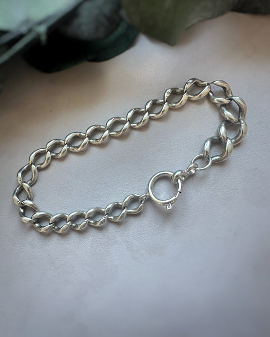Antique Chunky Curb Bracelet (7.5")