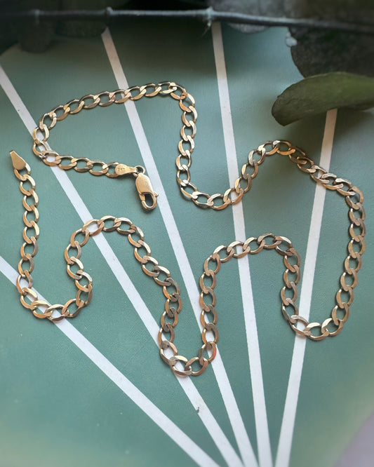 Vintage Faceted Curb Chain (19")