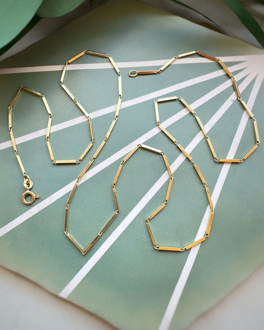 Vintage Bar Link Layering Chain (27")