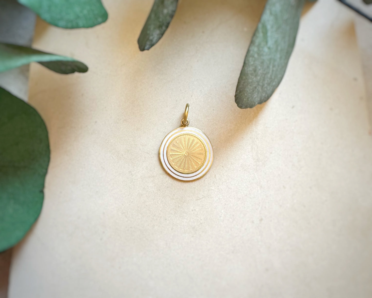 Antique White Enamel Cufflink Conversion