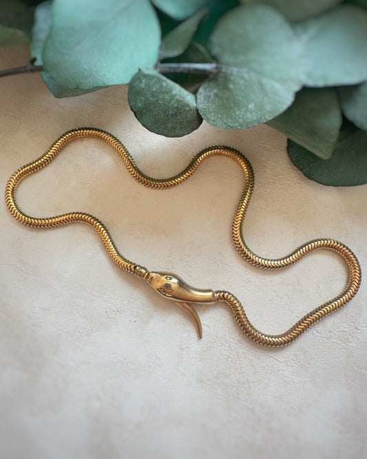 Antique Gilt Snake Chain (16")
