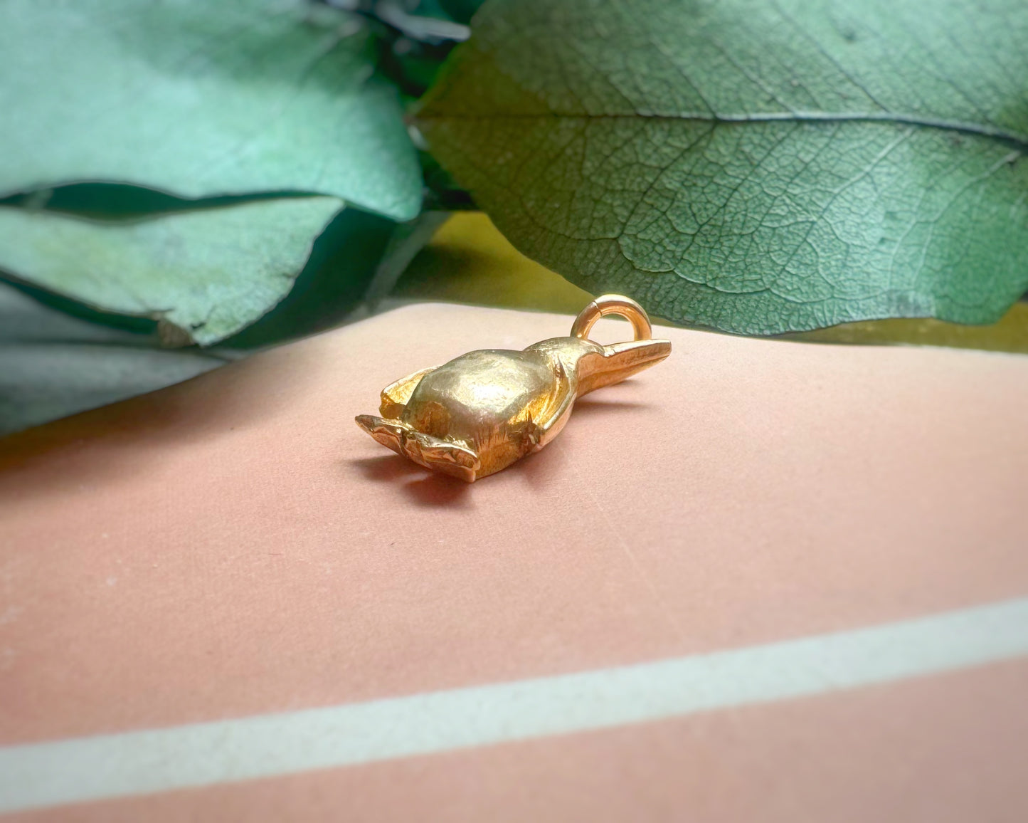 Vintage Solid Penguin Charm