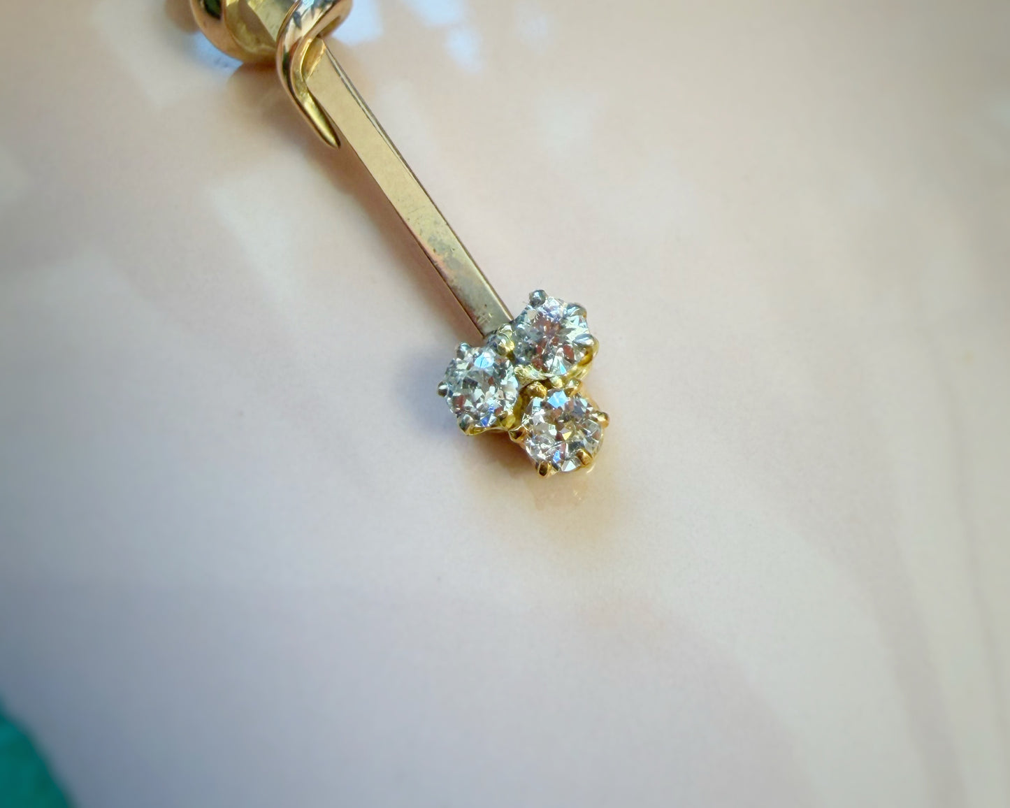 The Most Charming Victorian Snake & Diamond Drop Pendant