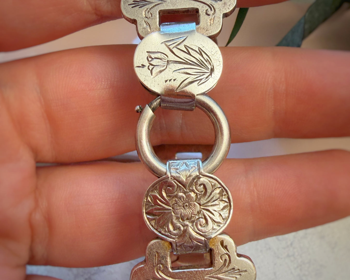 Antique Fancy Book Bracelet with Removable Bolt (7")