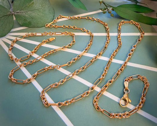Vintage Double Cable and Paperclip "Iconically You" Chain (32")