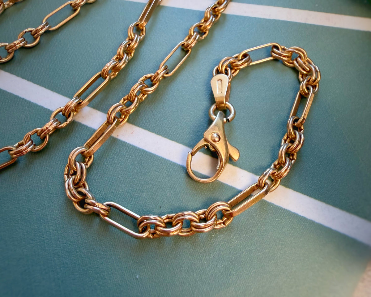 Vintage Double Cable and Paperclip "Iconically You" Chain (32")