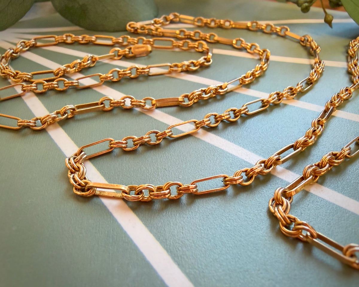 Vintage Double Cable and Paperclip "Iconically You" Chain (32")