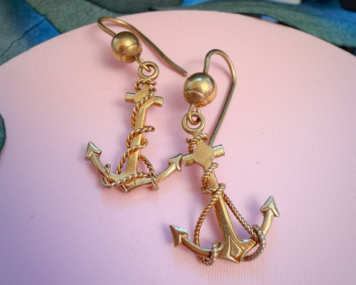 Vintage Anchor Earrings