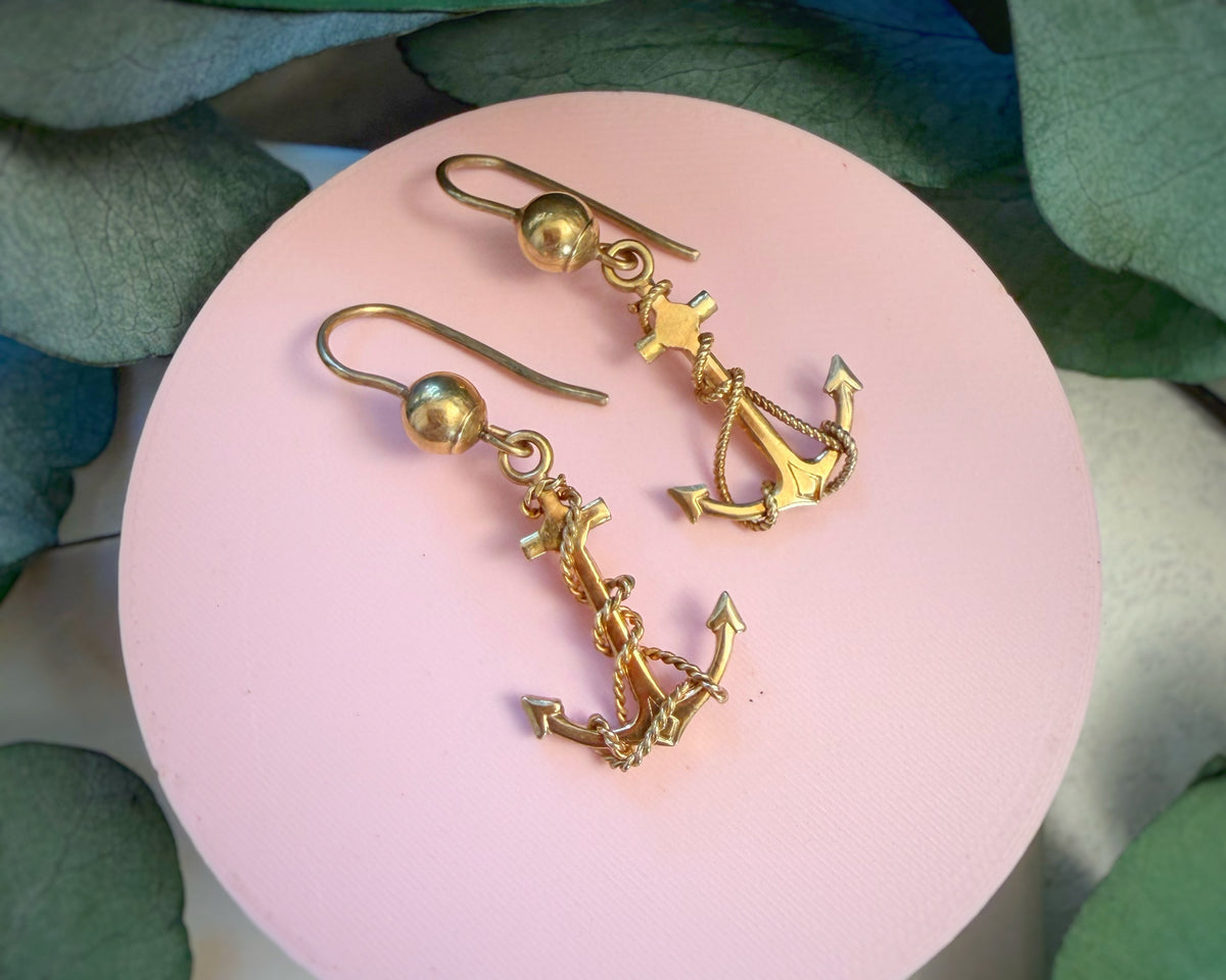Vintage Anchor Earrings