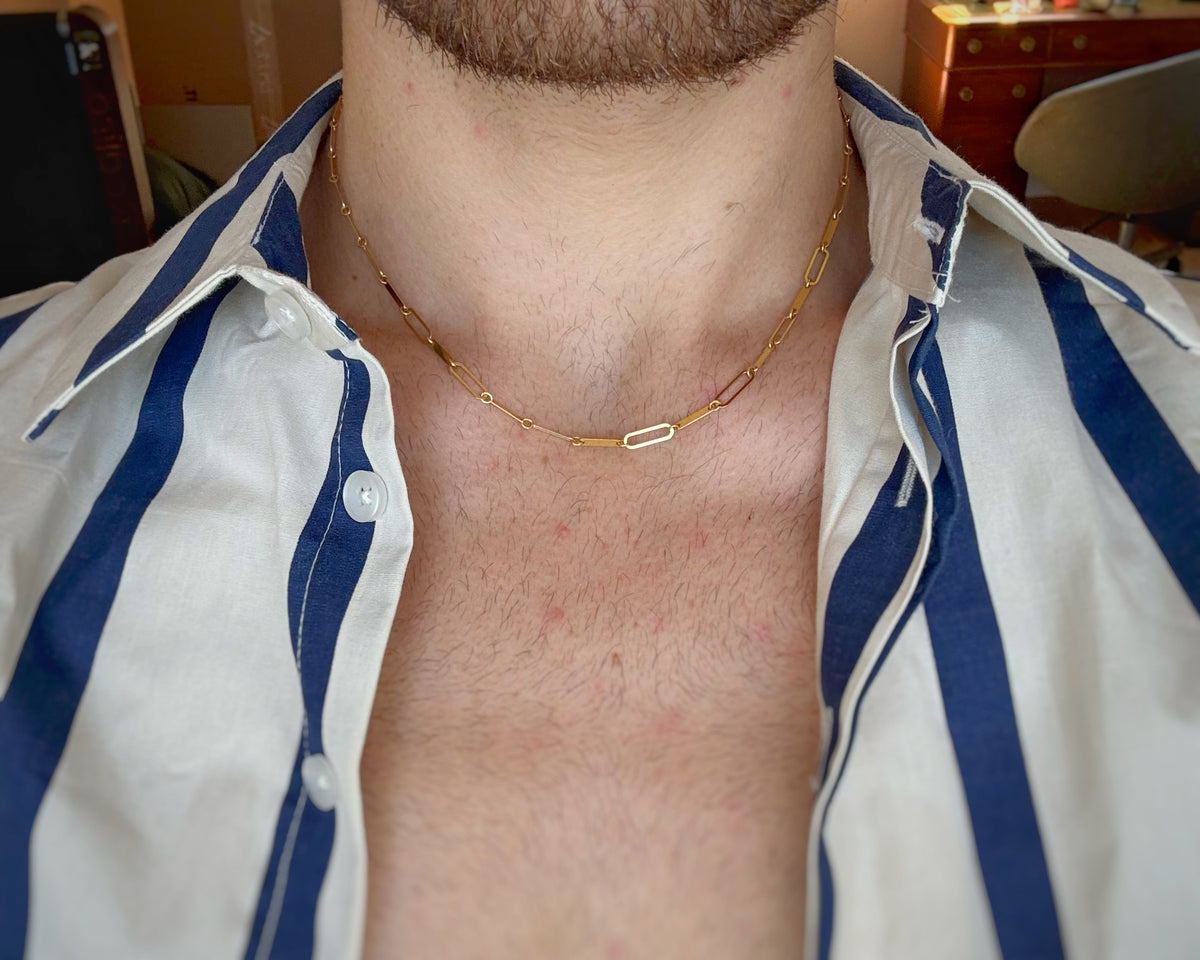 Vintage Paperclip and Bar Link (18")