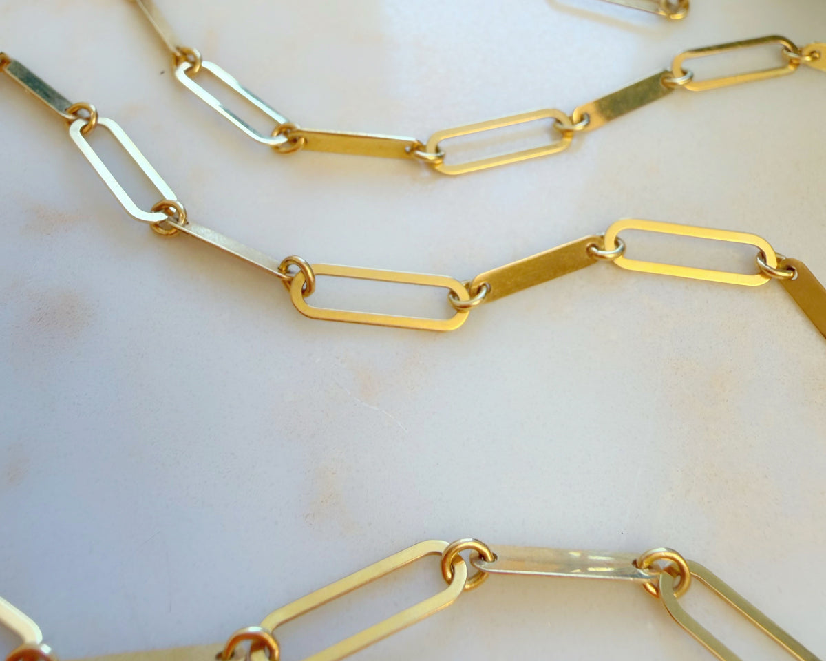Vintage Paperclip and Bar Link (18")