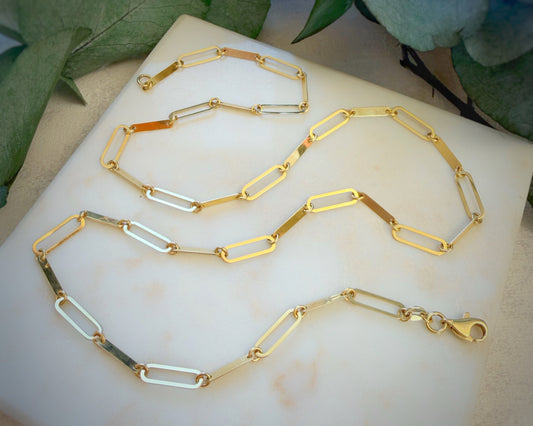 Vintage Paperclip and Bar Link (18")