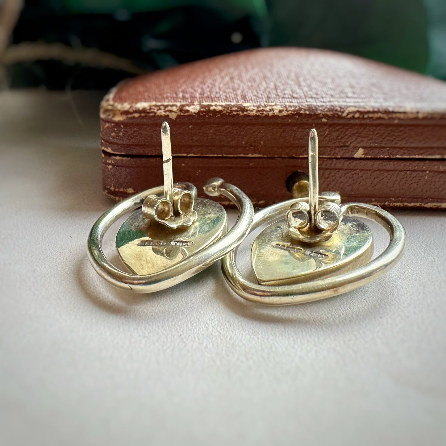 Oversized Malachite Studs