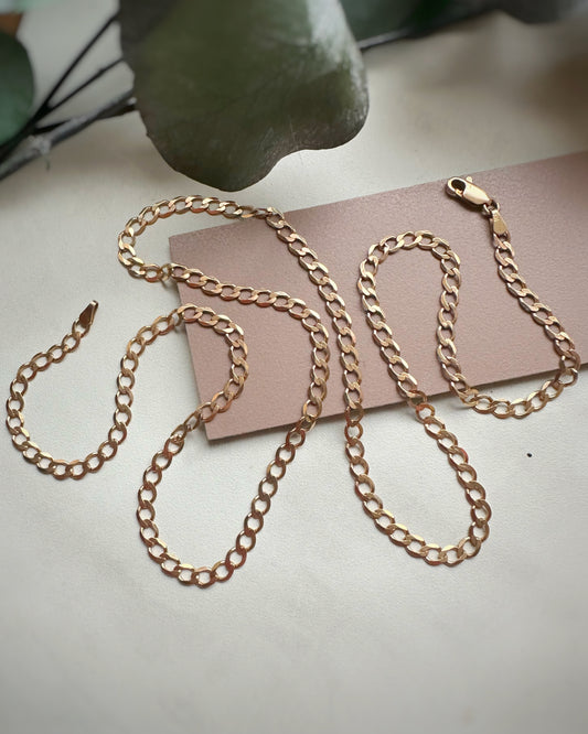 Vintage Faceted Curb Chain (24")