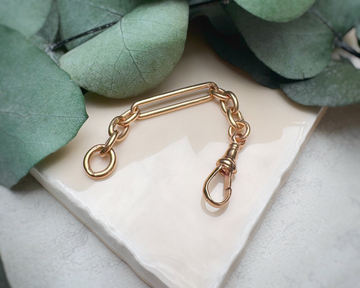 Antique Trombone Extender with Vintage Dog Clip (3.5")