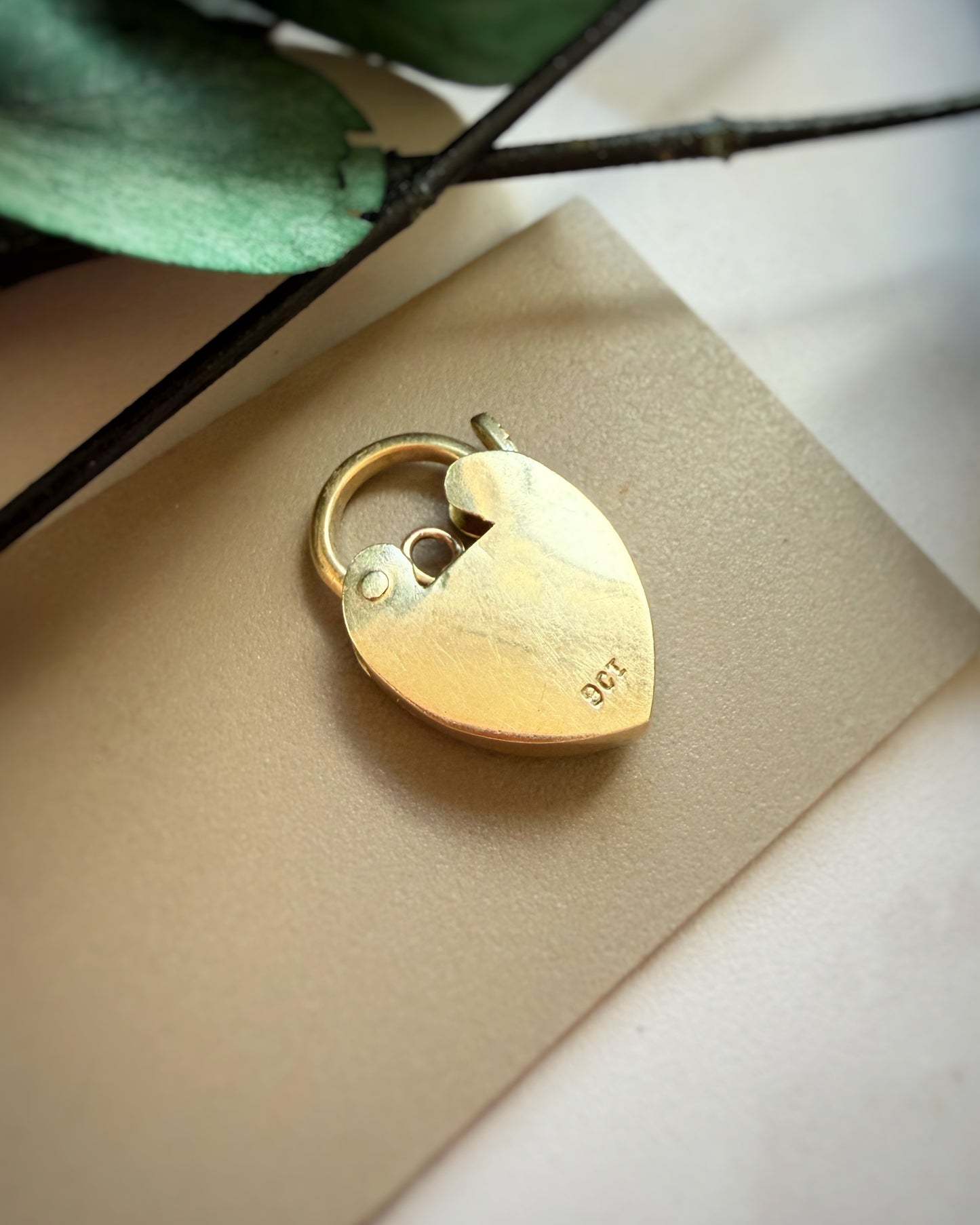 Antique Giant Textured Heart Padlock