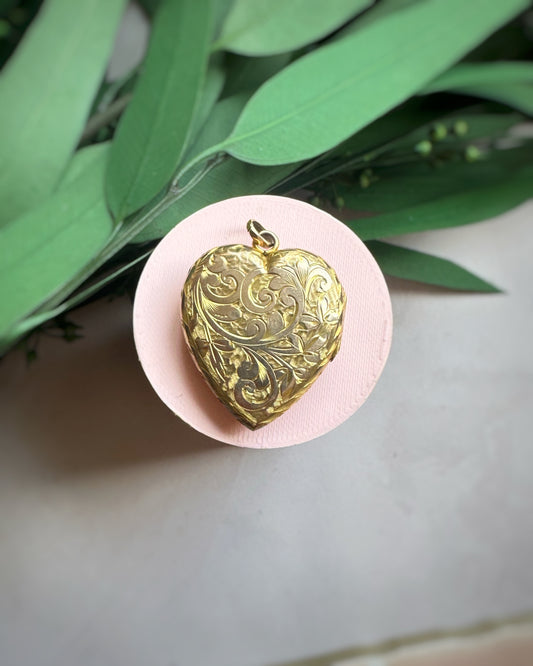 Antique Oversized & Puffy Heart Locket