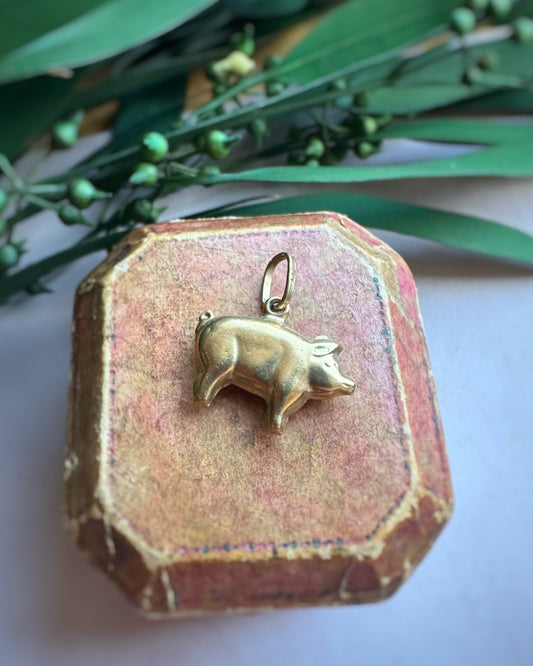 Vintage Lucky Puffy Pig
