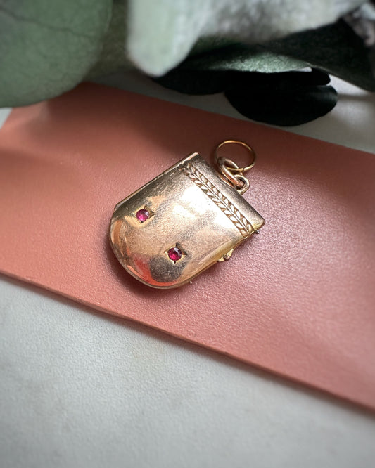 Antique Double Window Shield Locket