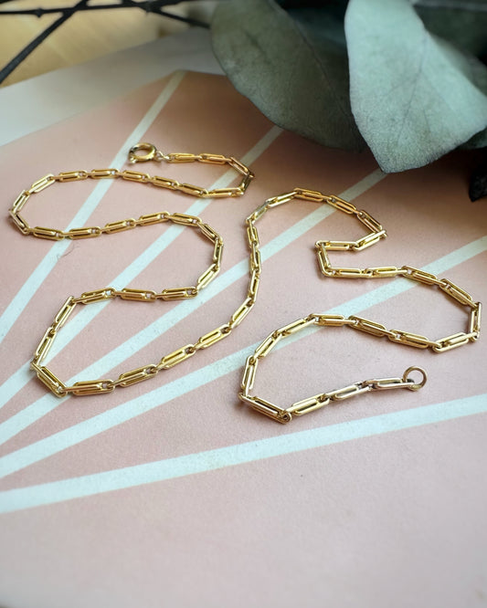 Exceptional Antique Double Trombone Chain (18")