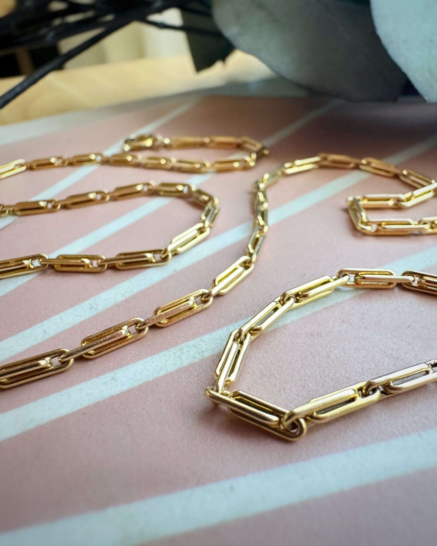 Exceptional Antique Double Trombone Chain (18")