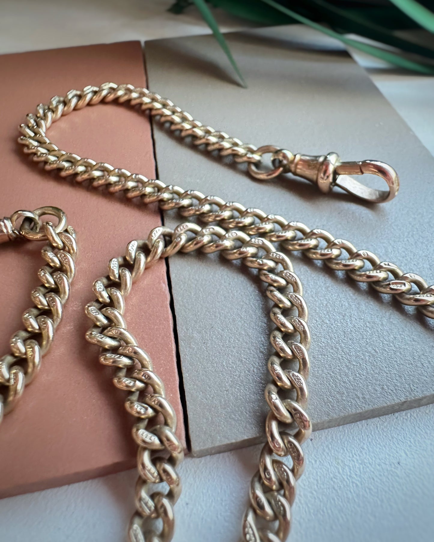 Antique Ungraduated Double Albert Chain with Removable T-Bar