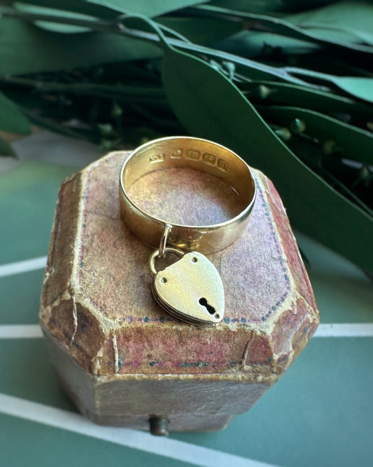 Antique High Carat Padlock Ring