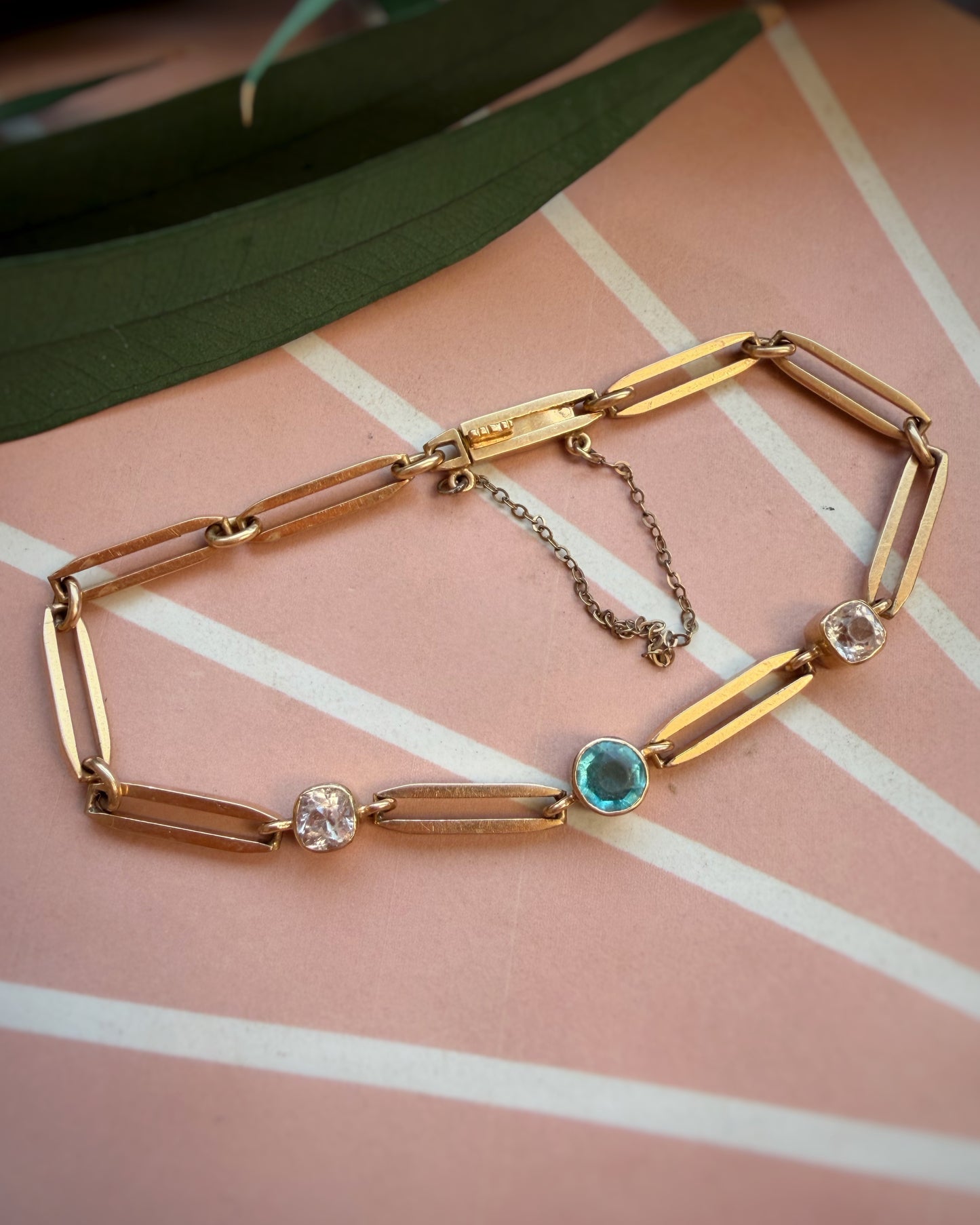 Portuguese Trombone Link Bracelet (8")