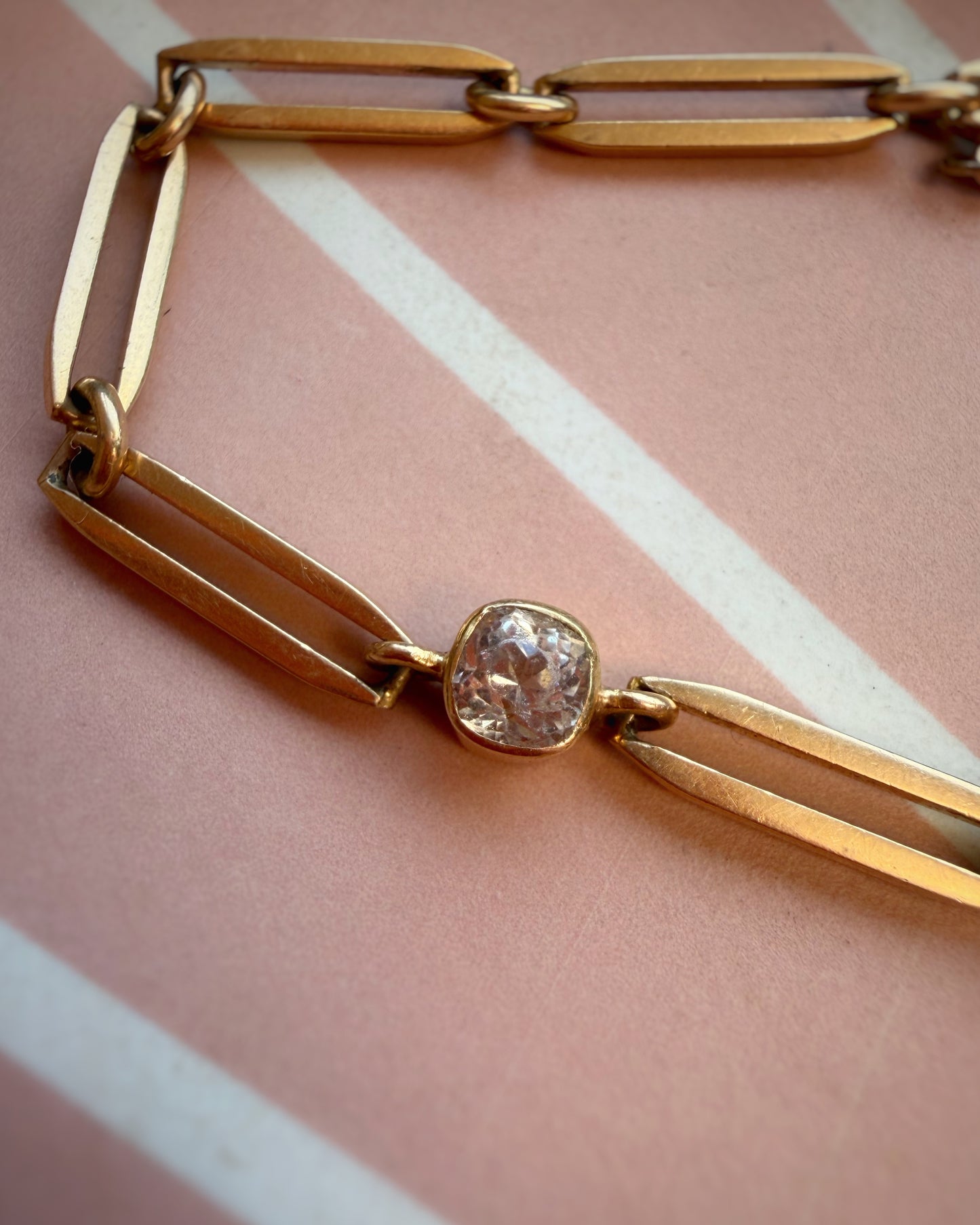 Portuguese Trombone Link Bracelet (8")
