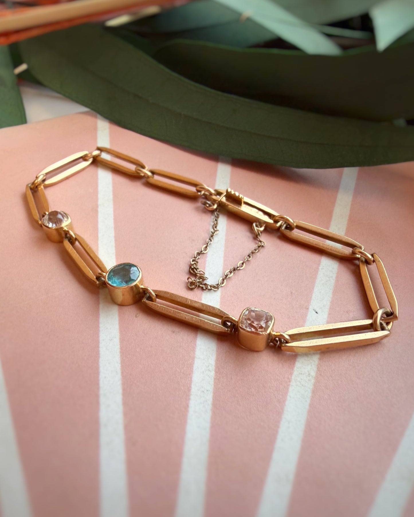 Portuguese Trombone Link Bracelet (8")