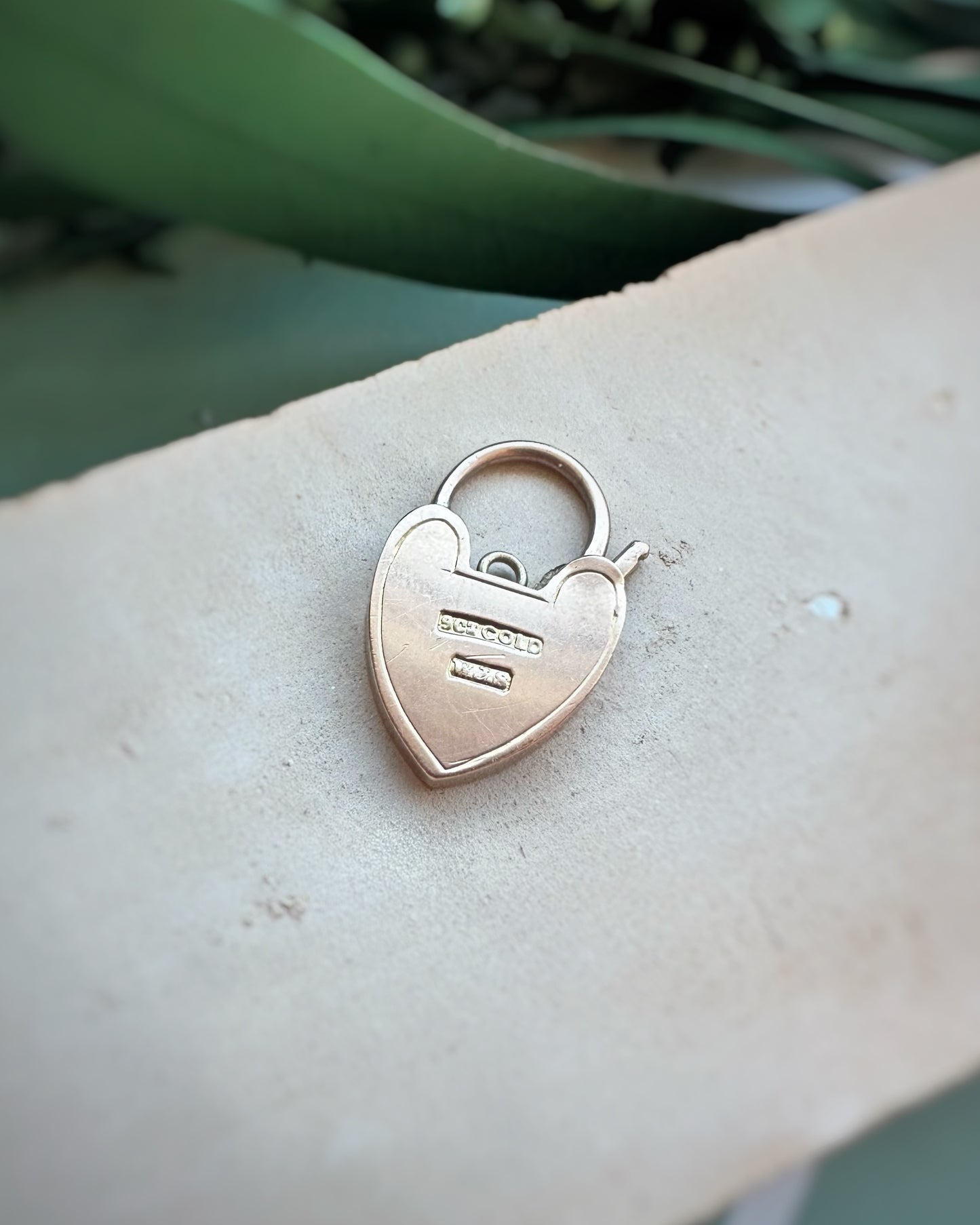 Antique Fancy Engraved Heart Padlock