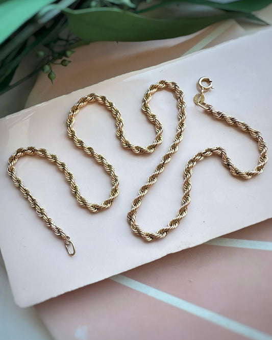 Vintage Chunky Rope Chain (16.5")