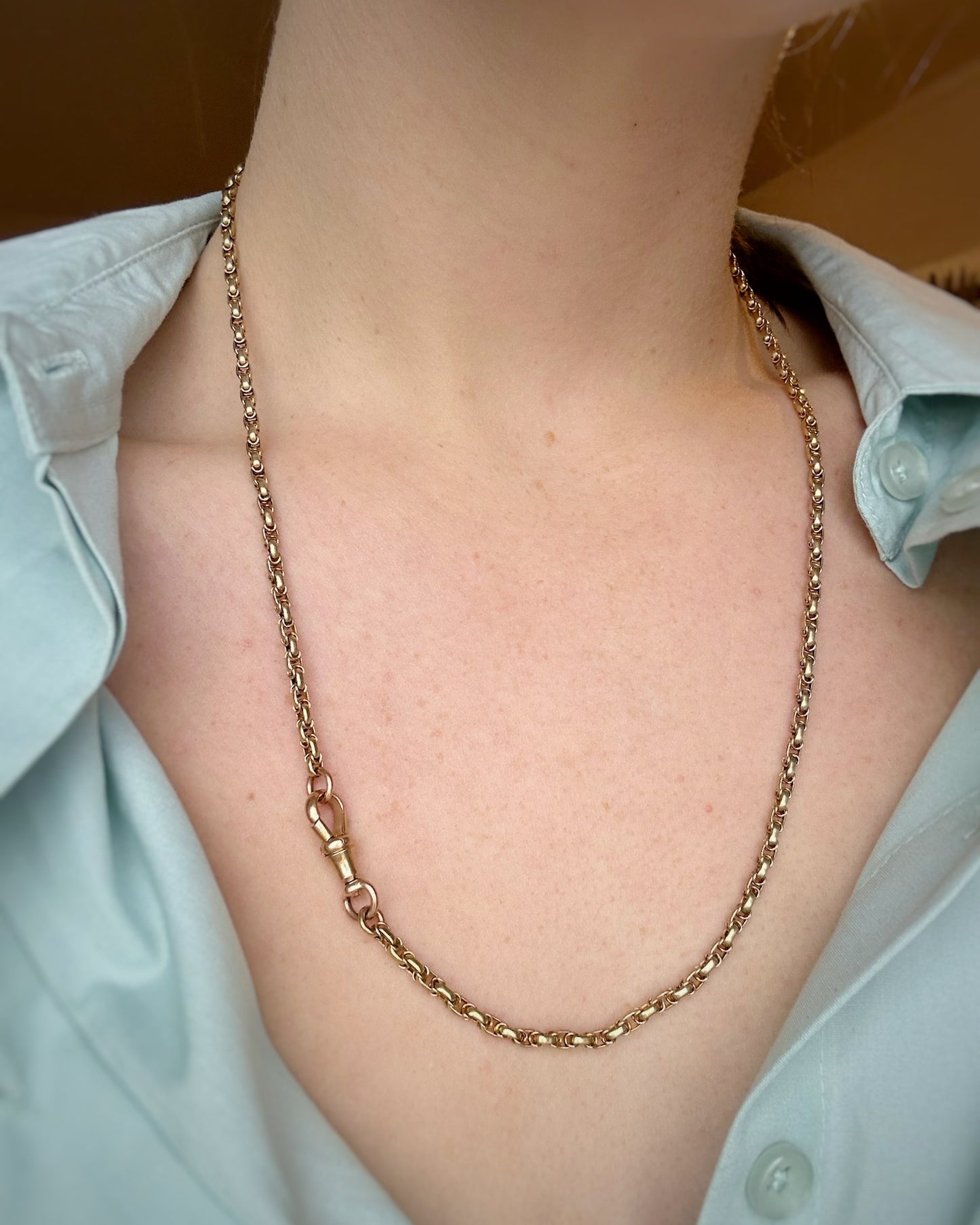 Antique Perfect Wire-Wrapped Belcher Chain (21.5")