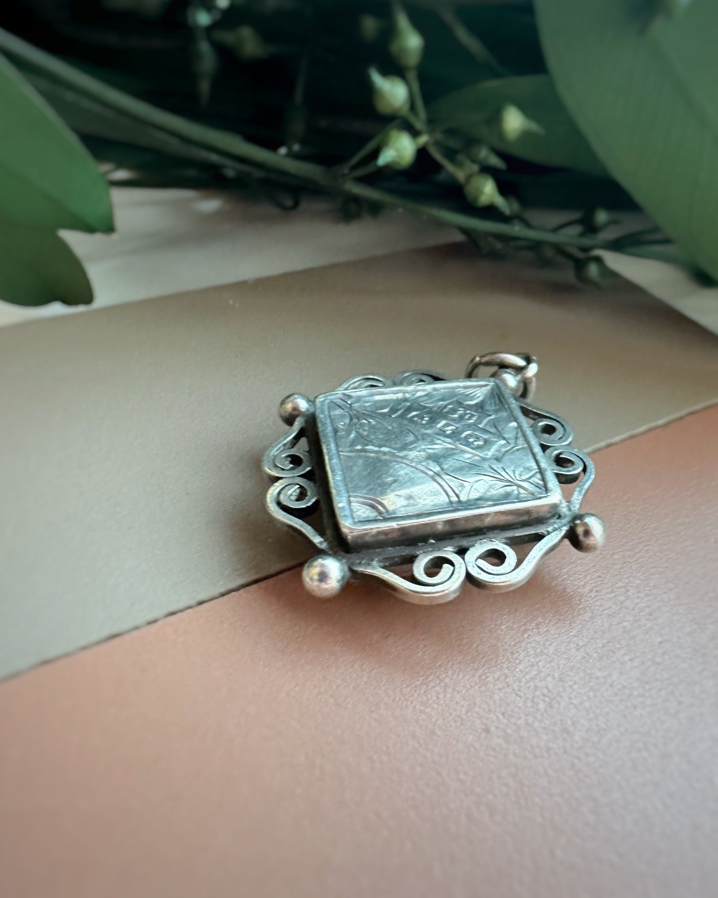 Antique Fancy Compass Charm